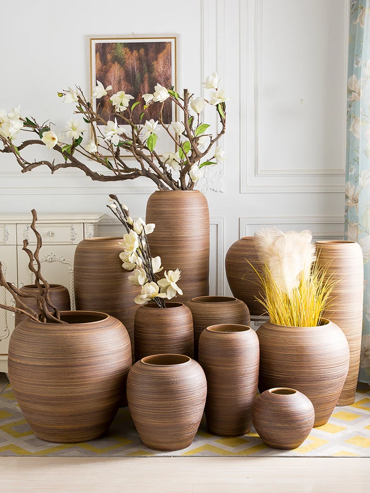 

Modern simple Jingdezhen ceramic vase living room hotel flower arrangement ceramic pot ceramic tank floor