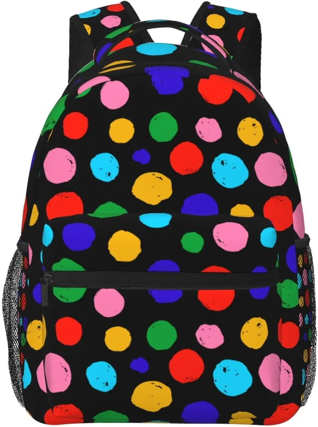 

Rainbow Polka Dot Backpack Cute Bookbags Laptop Bag Shoulder Bags Travel Hiking Camping Daypack for Men Women