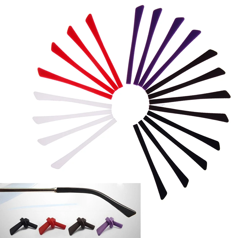 2/10 pairs Silicone Grip Temple Tip Holder Anti Slip Ear Hook Eyeglass Eyewear Accessories Eye Glasses Accessories view 2