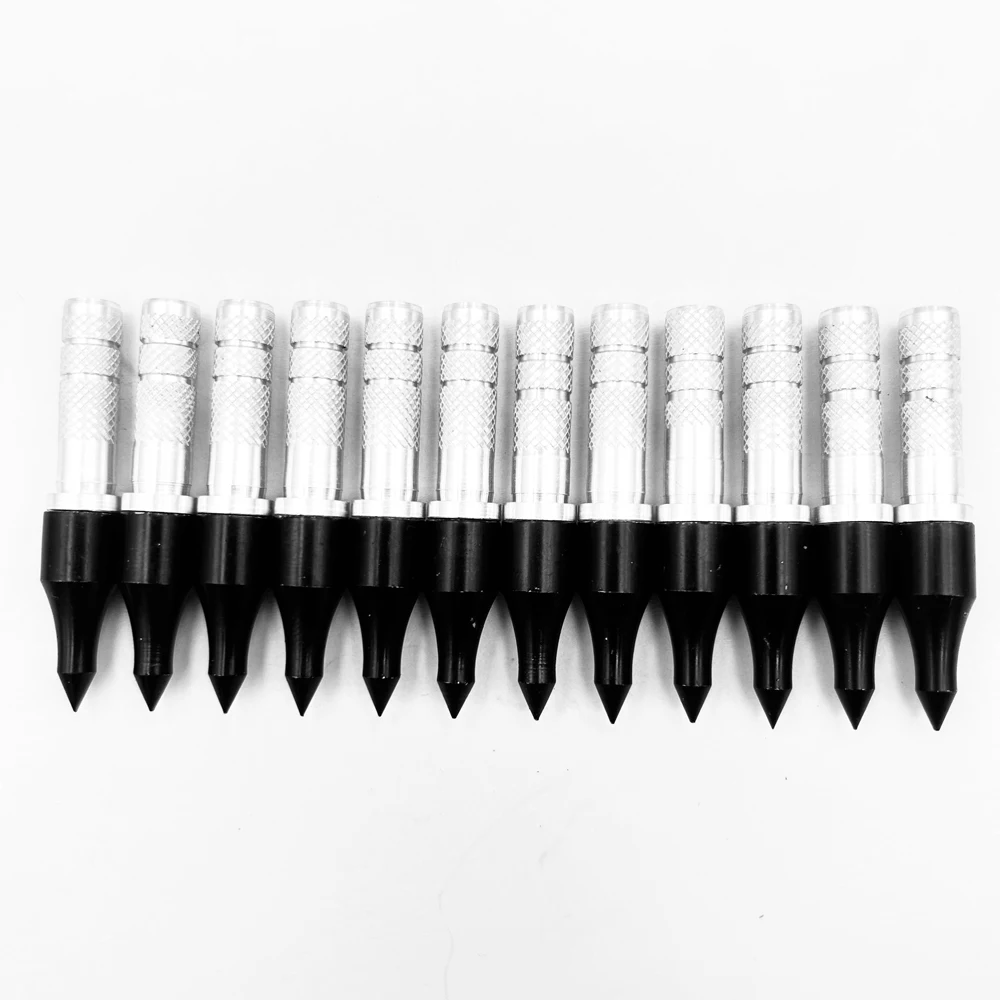 12pcs 100 Grains Arrow Broadheads + Insert Aluminum Adapter Target Arrow Point  Arrow Head For ID 6.2mm OD7.8mm Arrow Shaft