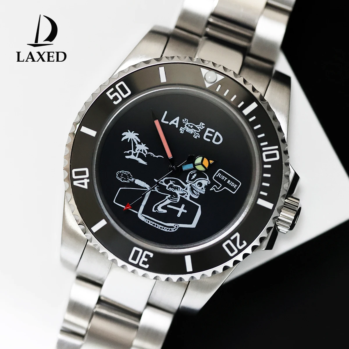 

LAXED New 40mm Watch NH35 Men's Watch Automatic Mechanical Watch Custom Pattern Watch Luminous Waterproof Sapphire Men's Watches