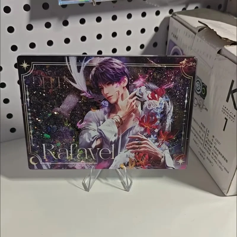 

hot Anime Love and Deepspace Sylus Zayne Xavier Rafayel Cosplay Acrylic Quicksand Card Brick Mahjong Stand Figure Xmas Gifts