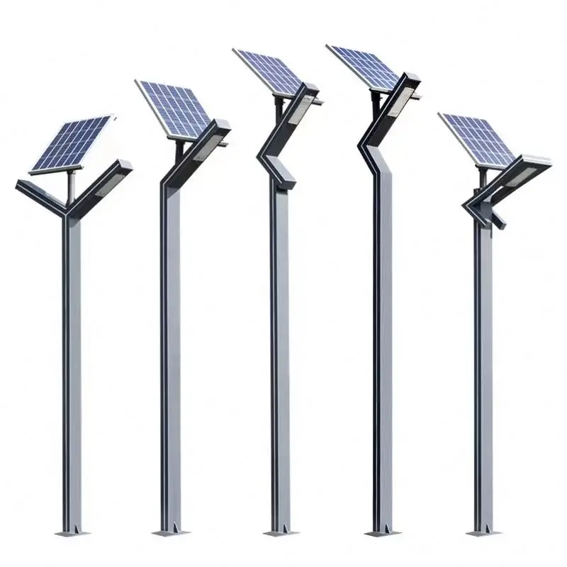 

Integrated solar street light pole IP65 outdoor landscape LED garden wall light