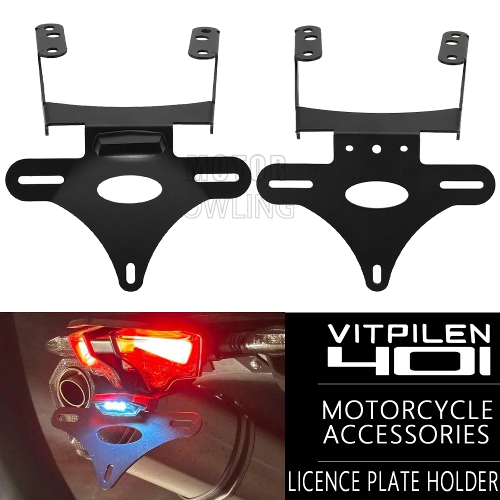 Support de plaque d'immatriculation arrière avec éliminateur de garde-boue arrière, pour Husqvarna VitPilen 401 2018 – 2023 SvartPilen 401 250 200 125