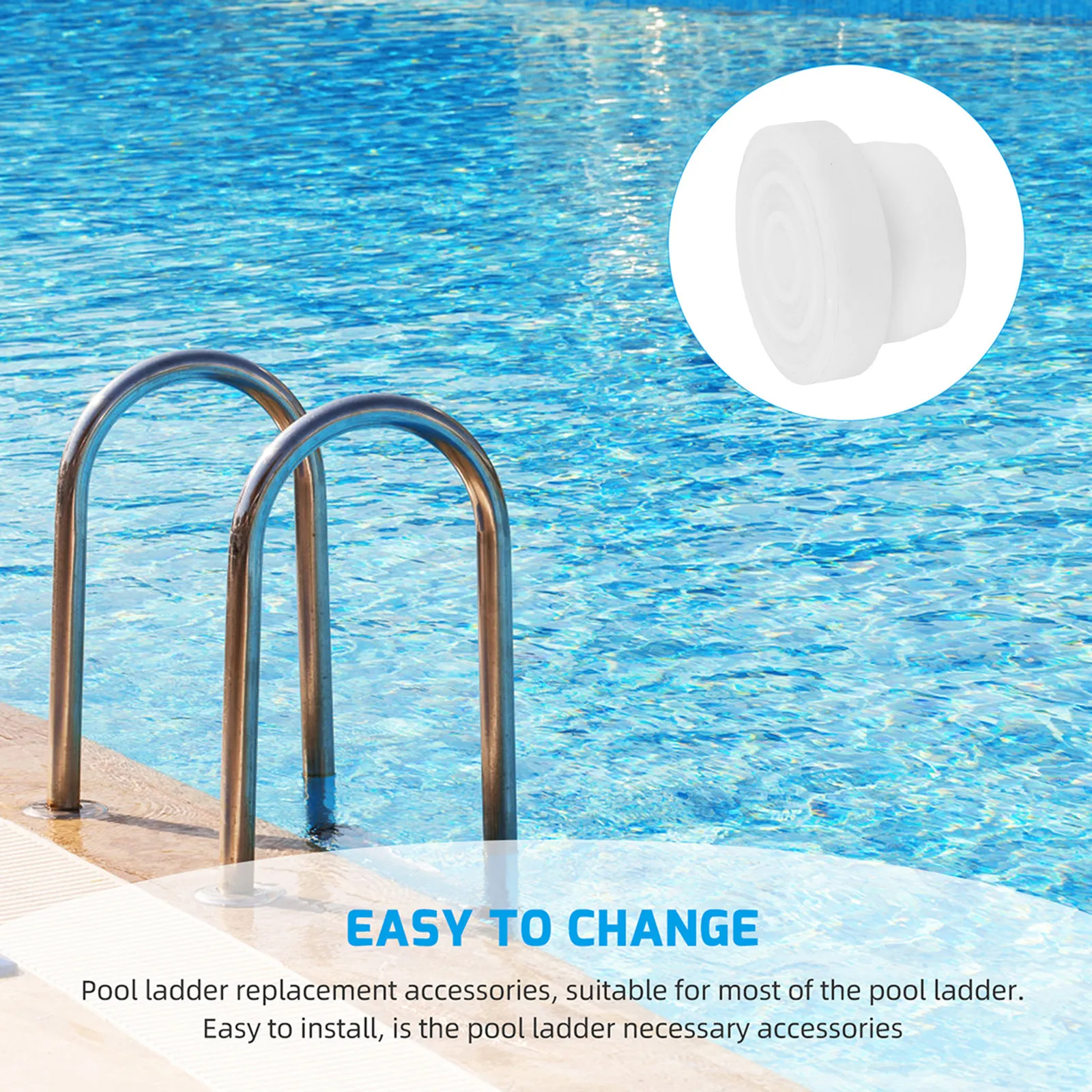 

2 шт. резиновых заглушек для лестницы бассейна, защита от попадания воды, прочные сменные детали для встраиваемых бассейнов