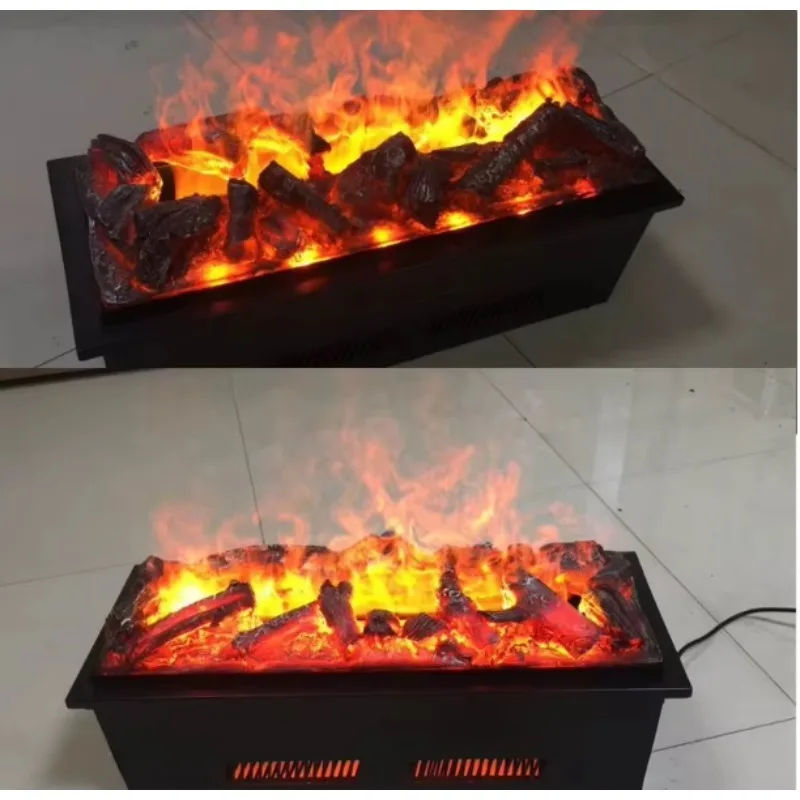 Electric Smart App-Controlled Customizable Modern Style 9 Flame Color Hotel/Home Use Digital Water Vapor Steam Fireplace