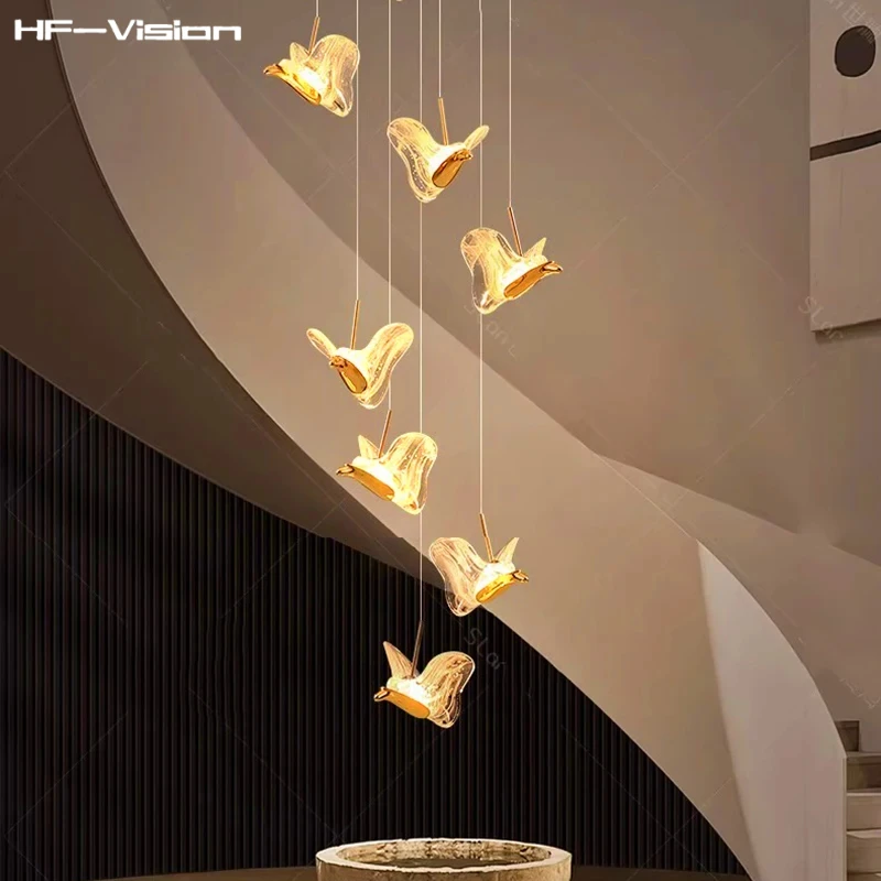 

Italian Luxury crystal Gold Irregular butterfly Chandelier indoor lighting,Lustre Suspension Luminaire Lampen Staircase villa