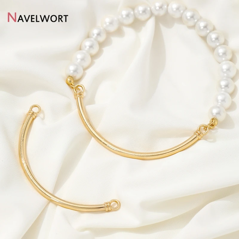 14K Gold Plated Half Bracelet Connctor,For Bracelet Making Accessories Connector For Jewelry,Jewelry Accessories view 2