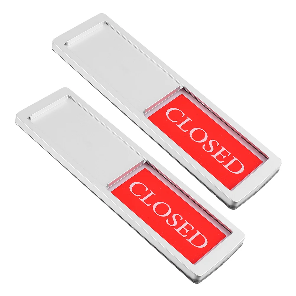

2pcs Sliding Indicator Sign Open Close Occupied Vacant Door Status Magnetic Slider For Office Bathroom Conference Room Use