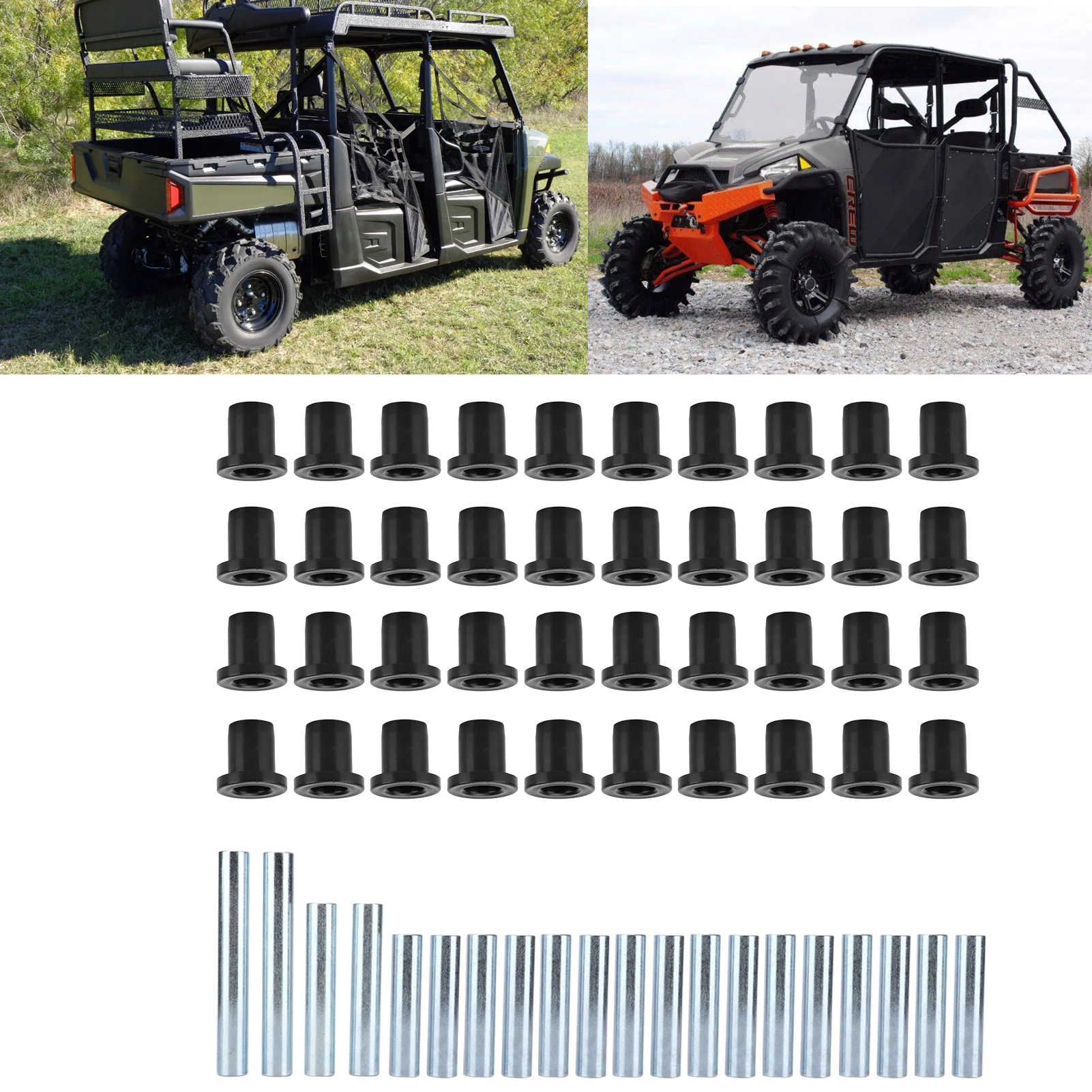 60Pcs A Arm Bushing Kit ABS Metal for Polaris Ranger XP 800 2010-2014, OEM Replacement, ATV Control Arm Bushing