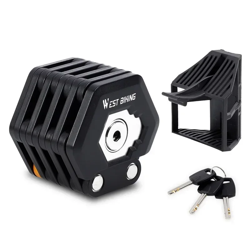 

Sturdy Durable Heavy Alloy Steel Folding Bike with Mounting Bracket -theft Strong Security 3 Keys 79cm