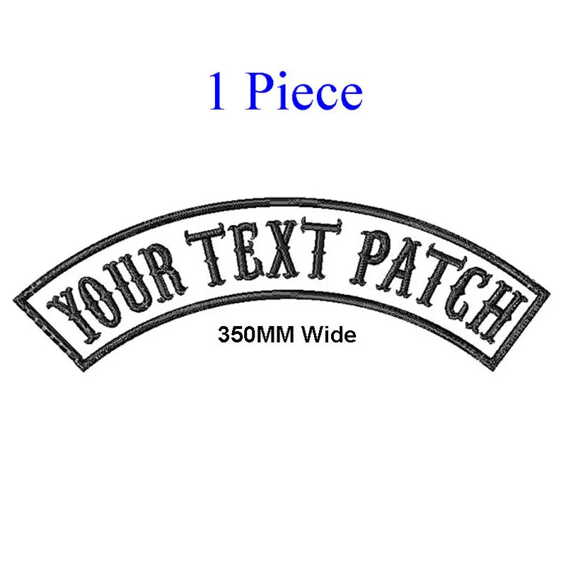 1 PC 350MM WIDE CUSTOM TOP OR BOTTOM MOTORCYCLE EMBROIDERED MC ROCKER PATCH BIKER VEST PATCHES