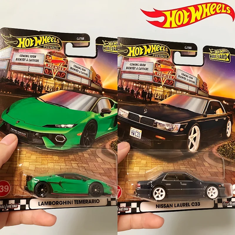 

New Hot Wheels Premium Boulevard 2025 No. 136-140 Die-Cast Cars Set - Ford Gt Lamborghini Nissan 1/64 Scale Model Toy Collection