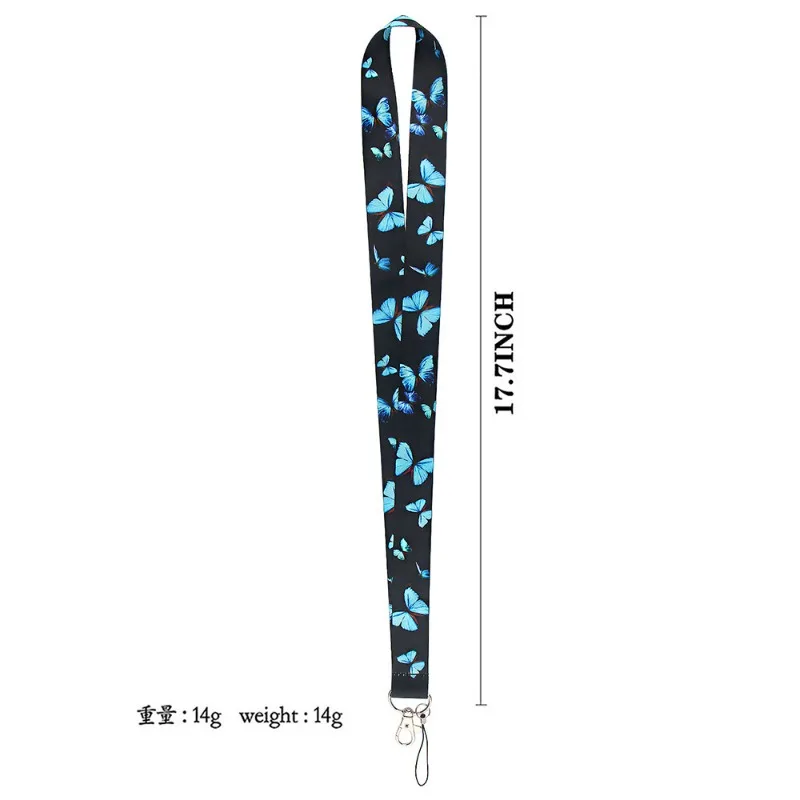 Butterfly Name Card Covers ID Card Holder Lanyard Retractable Clip Card Case Girls Visit Door ID Badge Holders