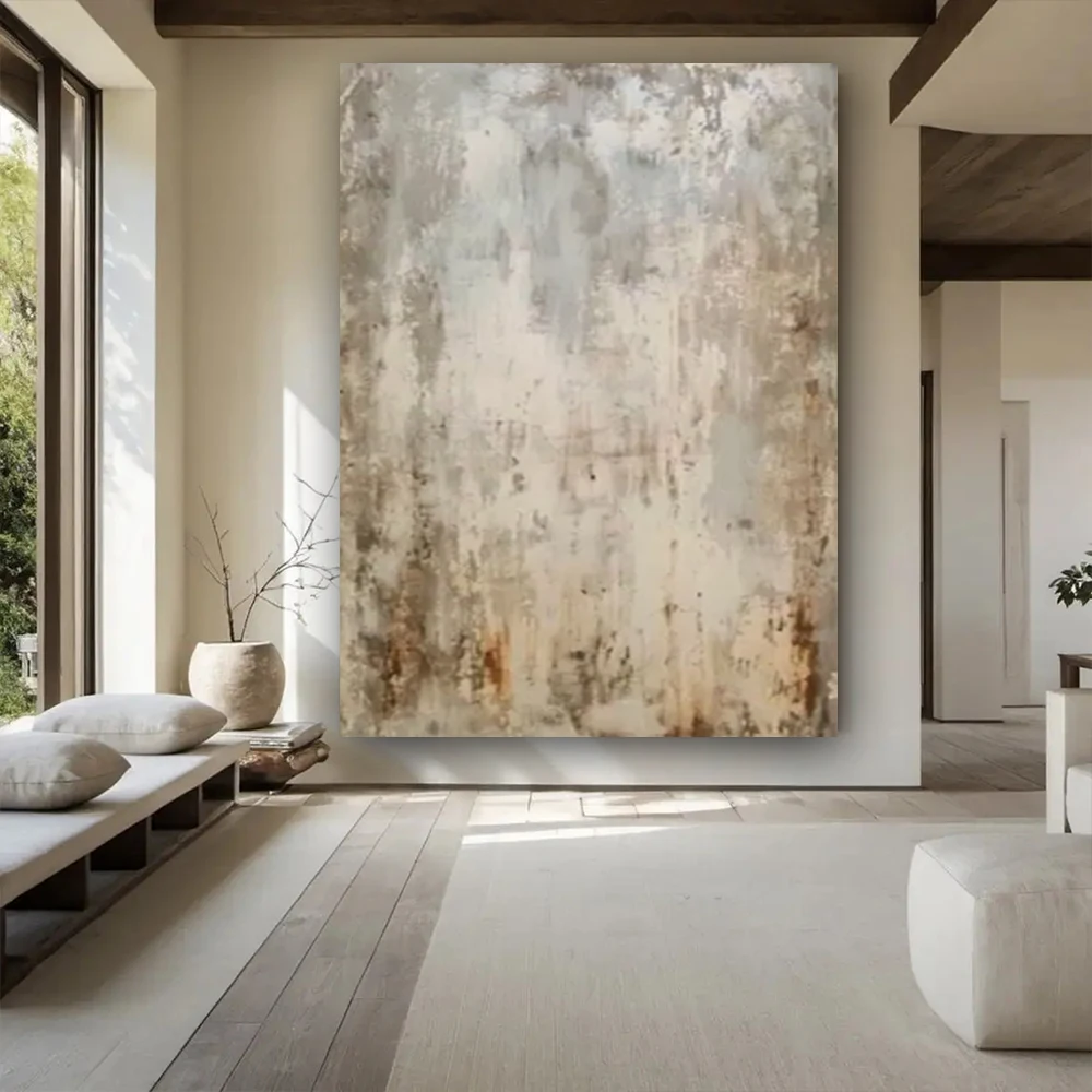 

Handmade Texture Water Ripple Stripe Wall Art Picture Abstract Oil Painting On Canvas Poster Decor Living Room Porch Large Mural