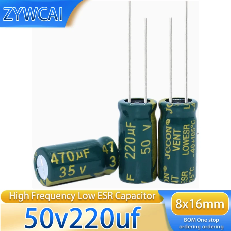 8x16 20PCS 16v1000uf 25v680uf 35v470uf 50v220uf High frequency low resistance electrolytic capacitor