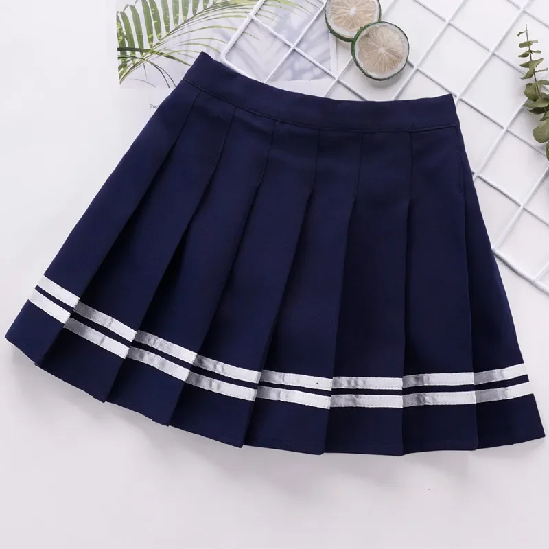 1pc 2026 summer Teenager Girls JK black white princess Pleated skirt short mini Safety pants Children kids 4 5 7 8 10 12 14 year
