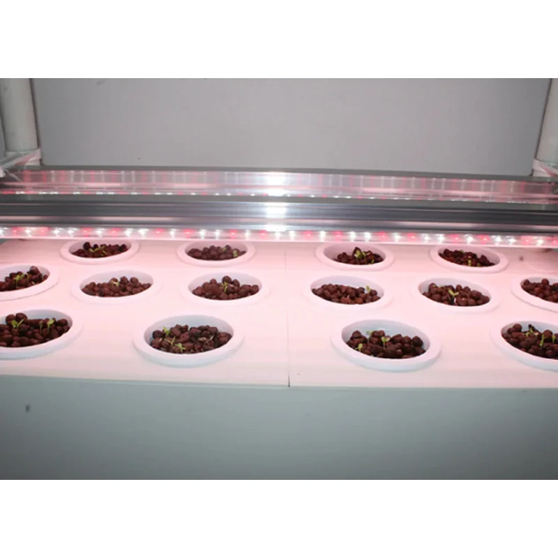 New Type NFT Hydroponic Growing Systems with Light 2 Layers 28 Holes Home Use Vegetable Planter Kits