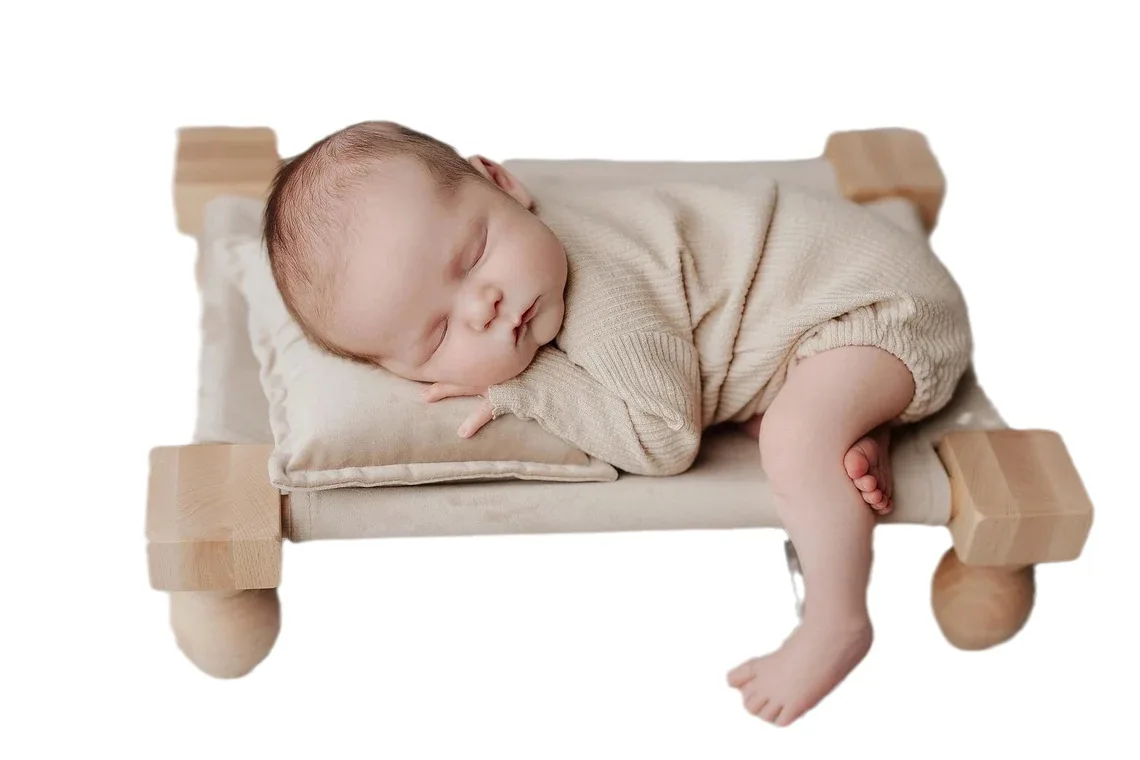 Newborn Photography Prop Bed Mattress Baby Pillow Mat Pillow Cushion Mini Baby Bed Basket Mattress for Photoshoot Accessories