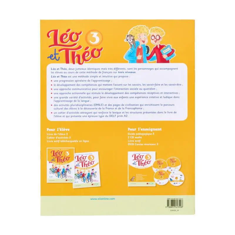 Leo And Theo 3  SB  Downloadable Students Digital Book MA ApicellaDGuillemant ELI Publishing Group 9788853623508 Book