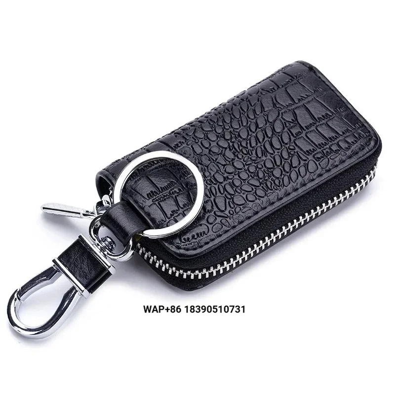 

High Quality Keychain Car Key Case Genuine Leather Car Key Wallet Smart Control Car Key Bag