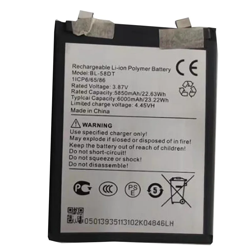 BL-58DT 5850/6000mAh Original Battery For Tecno Pova 4 Pro Mobile Phone Batteria