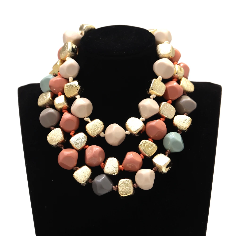 Modische Unregelmäßige Perlen Handgeknüpfte Choker-Halskette für Frauen Neue Geometrische Perlenkette 2026 Herbst Winter Schmuck – Detail 7