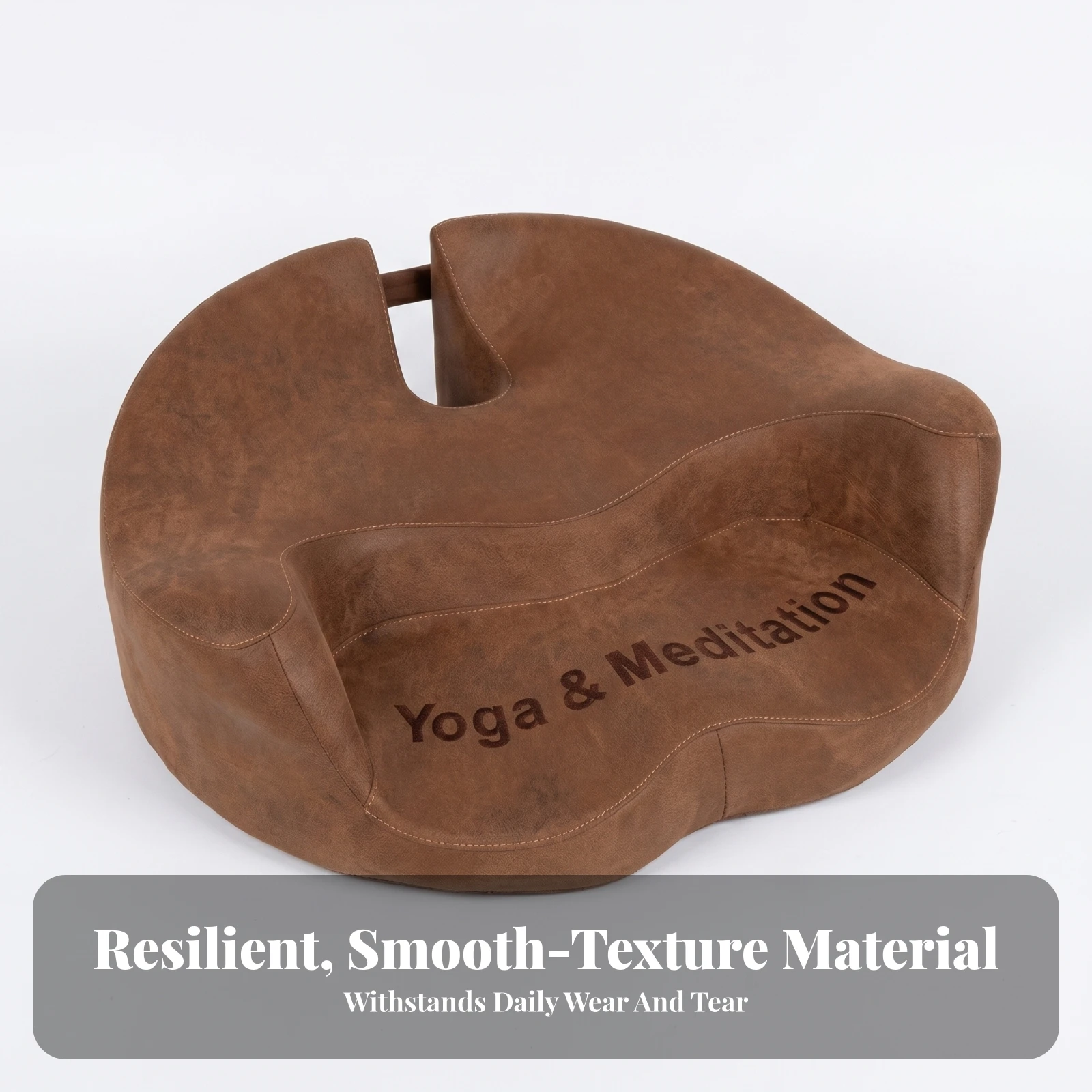 Coussin de méditation rembourré, coussin de pleine conscience, revêtement textile, coutures cousues