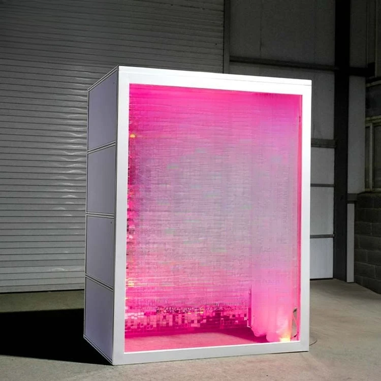 Wholesale acrylic magazine cover photo booth with RGB illustration light, perfect party event decoration background