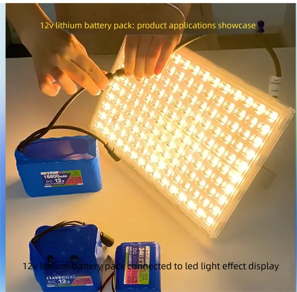 12v lithium battery pack large capacity 18650 smart car LED advertising light box solar