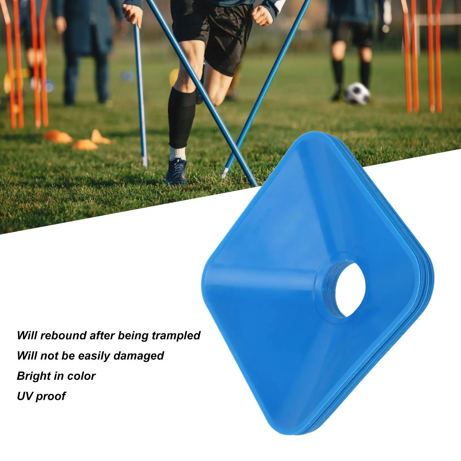 Stackable Training Disc Cone Set for basketball - Perfect for Drills & Exercises