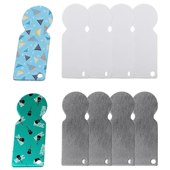 5 pièces/ensemble transfert par Sublimation chariot à provisions jeton en acier inoxydable chariot vierge jeton en métal pour sac à dos sac à main blanc