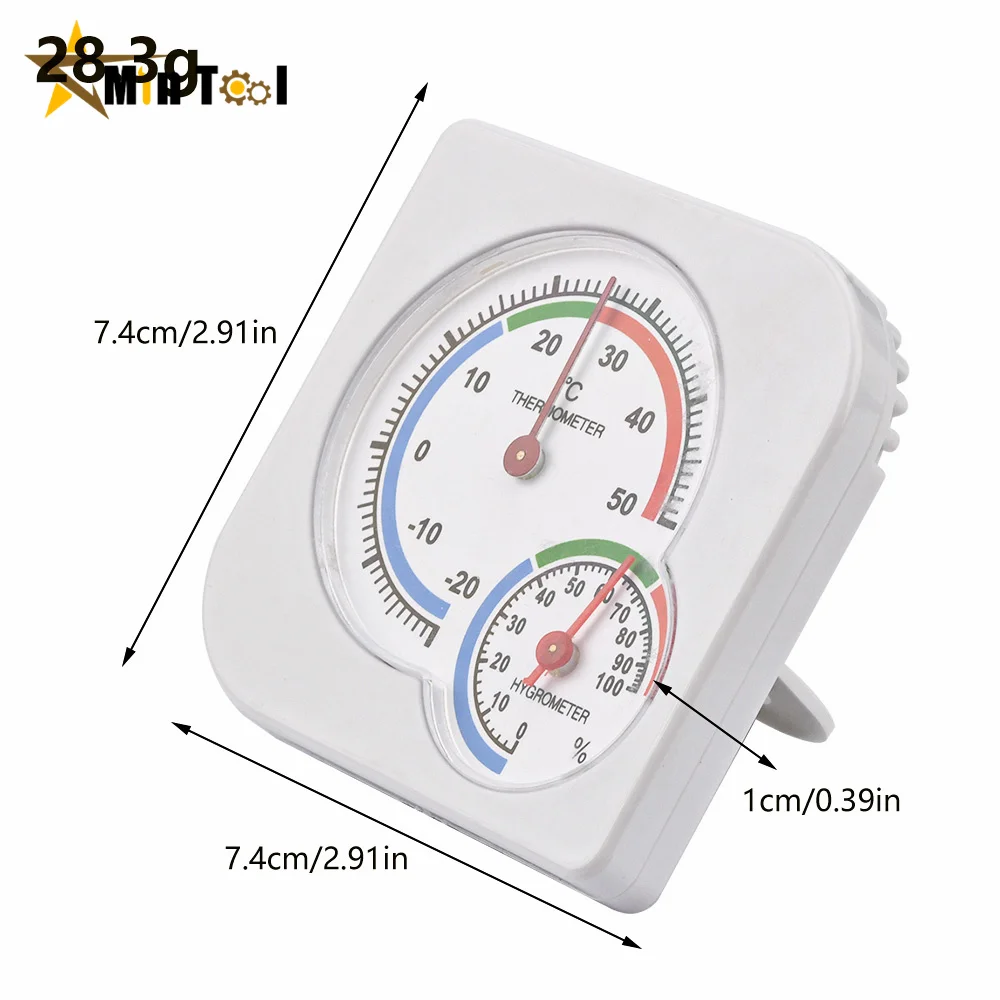 2 In 1 Mini Wet Hygrometer Humidity Thermometer Temperature Meter Mechanical Classic Homeuse Home Supply