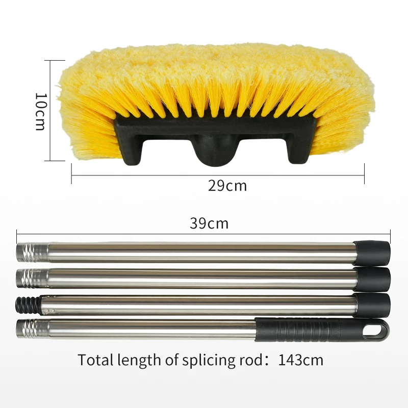 Car Wash Brush Head for Detailing Washing Vehicles, Boats, RVs, ATVs, or Off-Road Autos, Super Soft Bristles for Scratch Resista