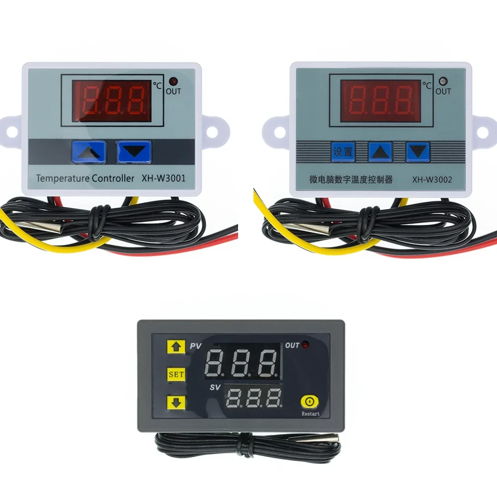 AC110-220V Digital LED Temperature Controller XH-W3001 W3002 W3230 For Incubator Cooling Heating Switch Thermostat NTC Sensor