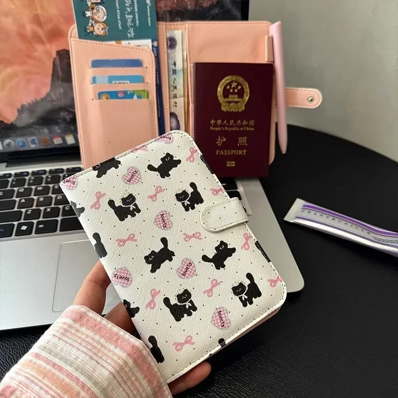 1PC Fashion New PU Women Passport Holder Couple Models Girls Travel Passport Cover Unisex Card Case Man Card Holder Wallet