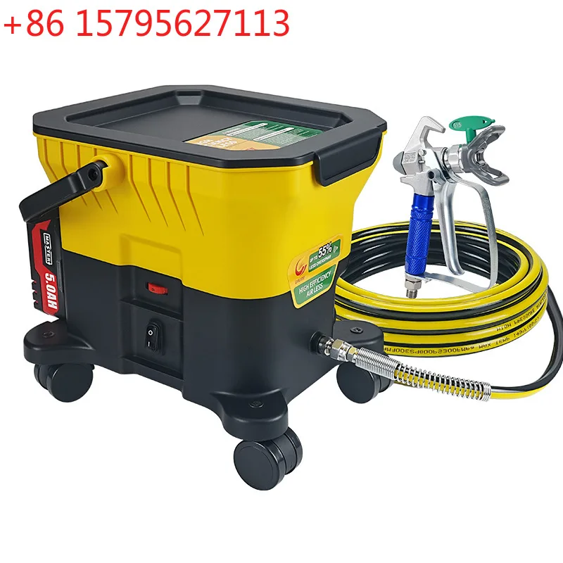 Paint latex paint coloring paint high pressure airless spraying machine lithium battery rechargeable airless power tank sprayer
