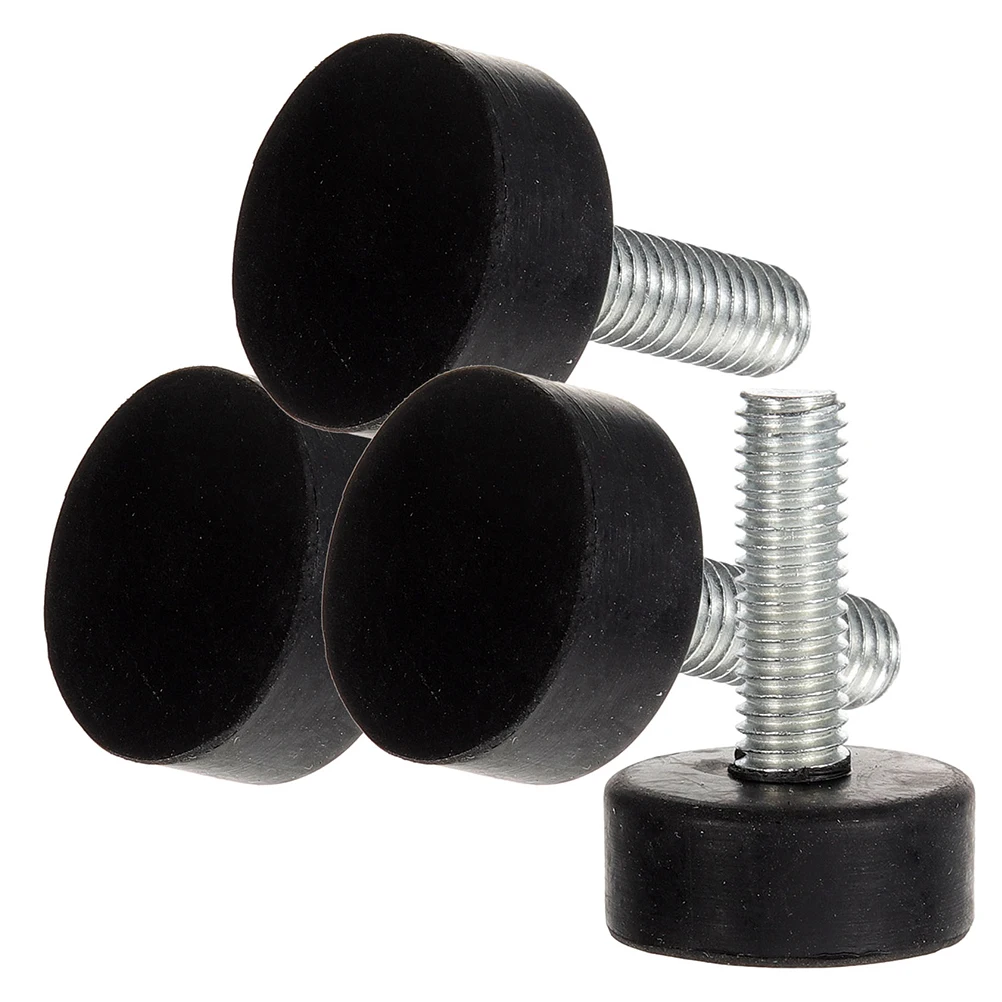 4pcs Adjustable Feet Pads M8 Screw Table Levelers Heavy Duty Non Slip Protective Foot Table Leg Levelers Small 22mm