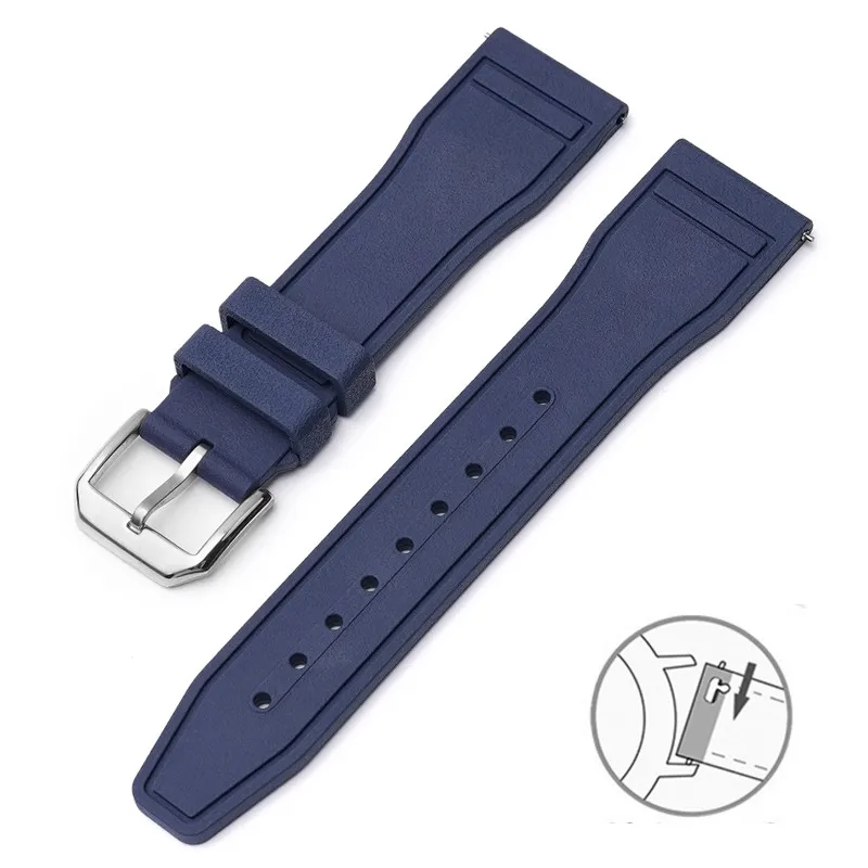 20/21/22Mm Fkm High-End Rubberen Band Voor Iwc Piloot Horloges En Portofino Serie Mannen Vrouwen Mode Casual Horlogeband
