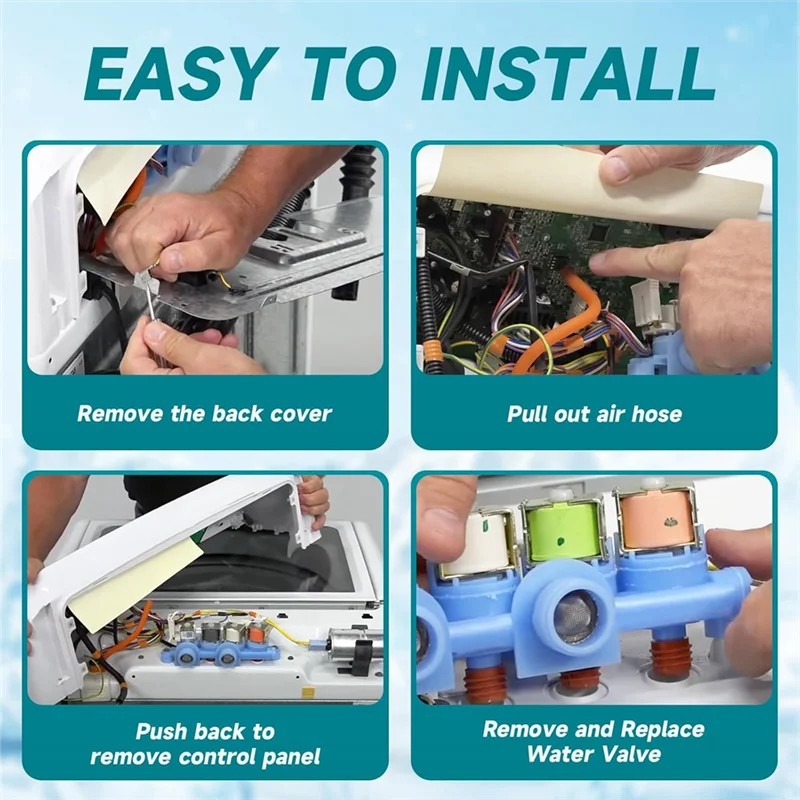 

【FUXQ】Для впускного клапана воды для шайбы GE WH13X26637 WH13X24058-подходит для PTW600 GTW680 GTW725 GTW840 GTW845, AP6282070