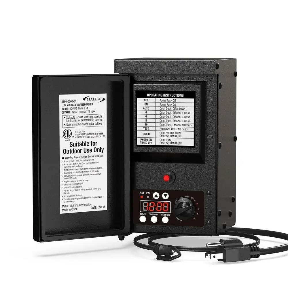 

Low age Landse Transormer 300W Low age Landse Lighting Power Pack or Outdoor Spotlight Light loodlight 120V to 12V with Photo Se