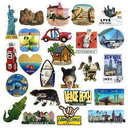 North America USA Fridge Magnets Tourism Souvenir Refrigerator Magnetic Sticker Collection Handicraft Gift