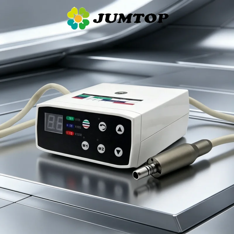 

JUMTOP Dental Clinical Brushless Micro Motor LED Electric Motor Compatible with E Type Fiber Optic Handpiece