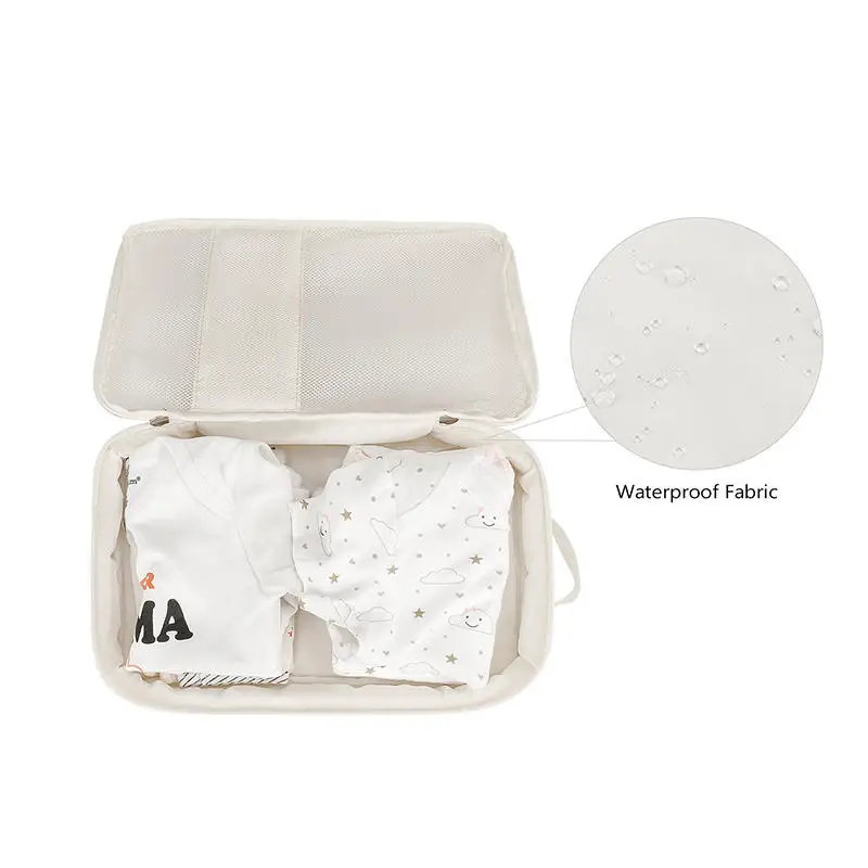 Cute Diaper Bag for Stroller Hanging Bag Separate Storage for Baby Clothes and Diapers Travel Change and Washing Storage Bag