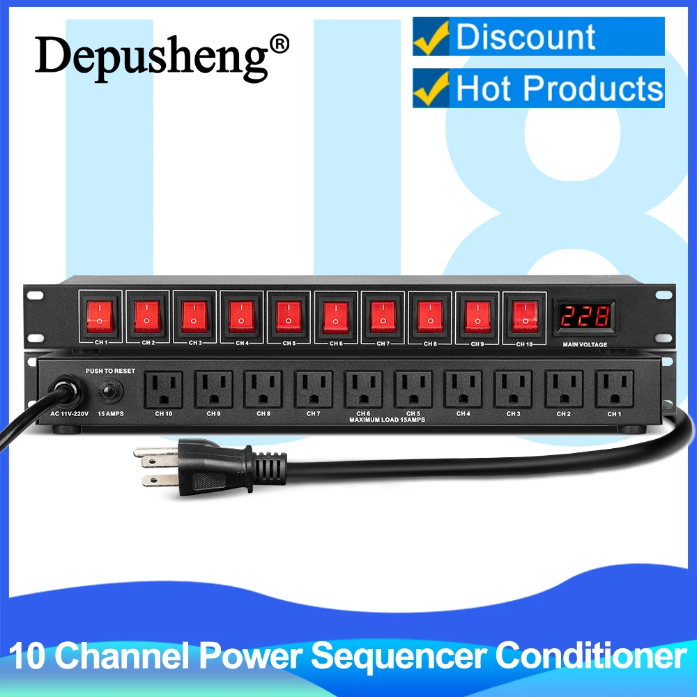 

10 Channel Depusheng U8 Power Supply Controller Independent Switch Power Sequencer,Audio Digital Protector