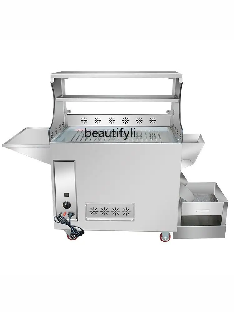 

Automatic Stall Fried Melon Seeds Peanut Gas Electric Heating Machine Small Chestnut Roasting Machine