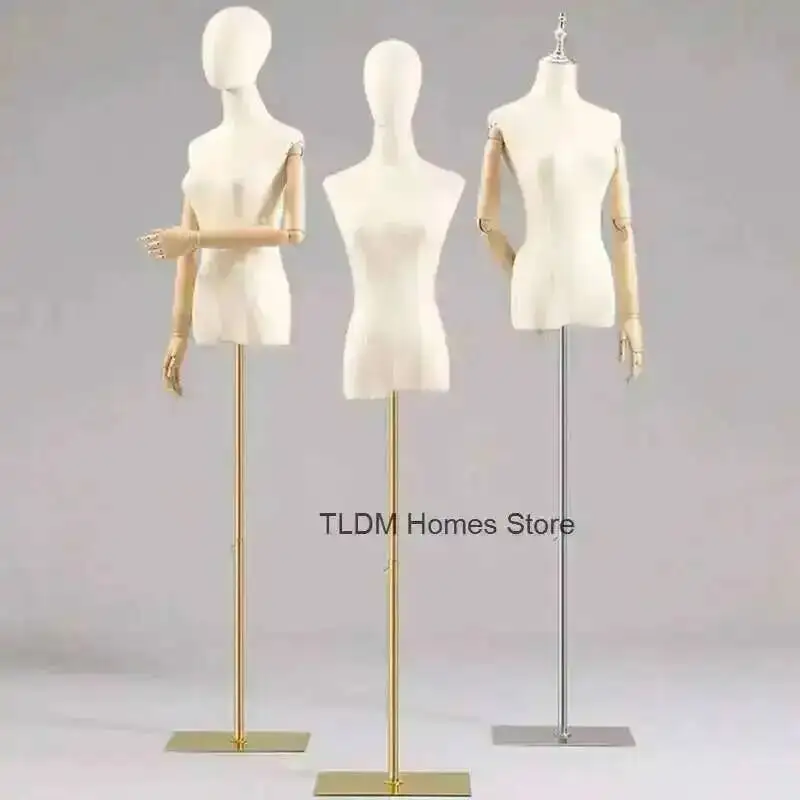 

Half Body Clothing Female Props Mannequins Store with Head and Hands Mannequin Nordic Full Body Doll Display Wedding Model Shelf