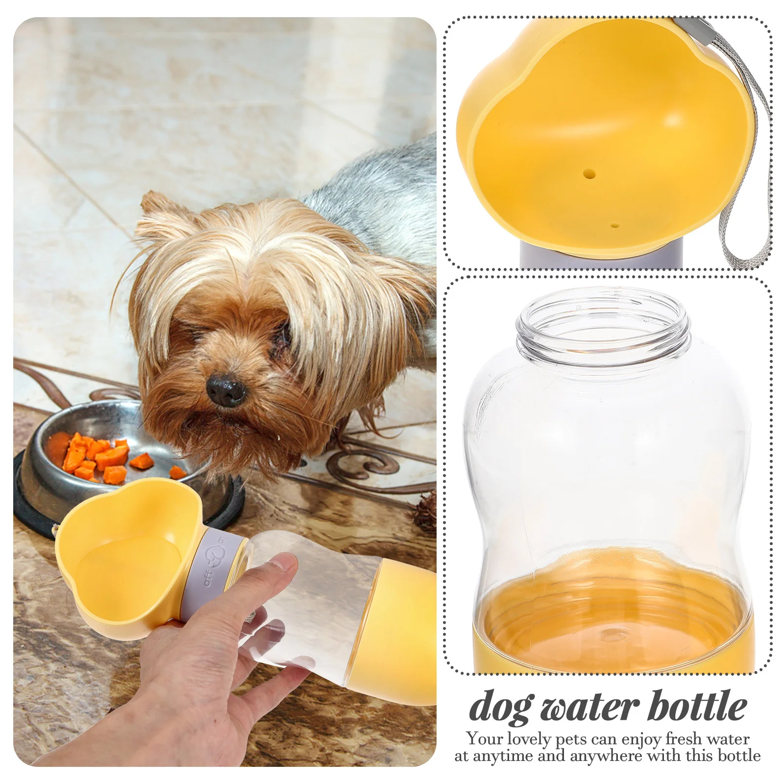 

Pet Water Bottle Portable Dog Water Dispenser Leakproof Food Container Outdoor Puppy Bottle Easy Carry for Hiking Outdoor Use