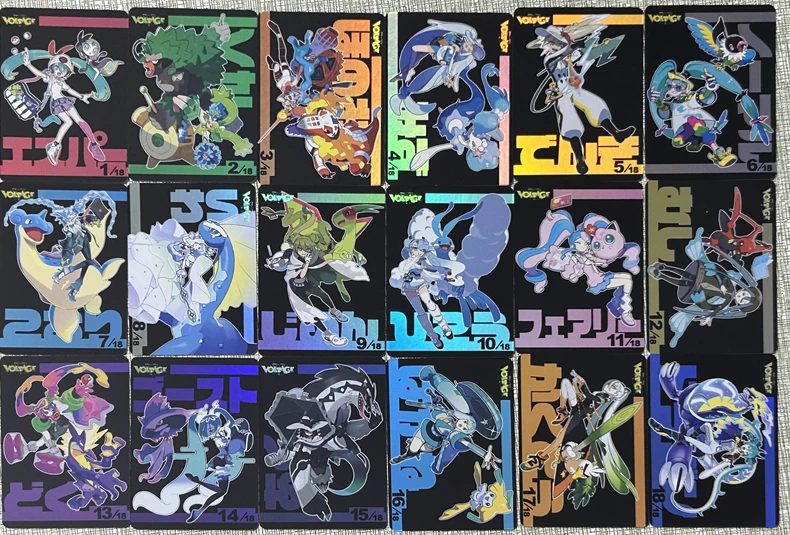 Zestaw Pokemon Hatsune Miku samokontroli karty Flash Signature Collect Trading Card Anime Cartoon Gift Color Flash 63x88mm