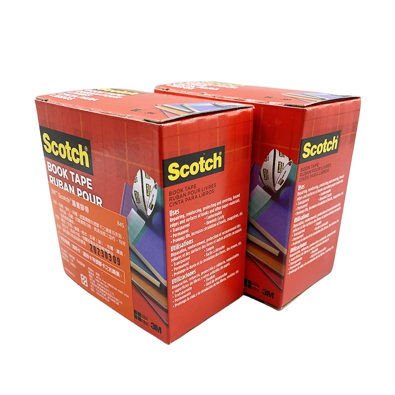 Scotch Book Tape 845 Acrylic Single-Sided Adhesive Tape For Repairing Reinforcing Protecting Binding 2IN*15YD